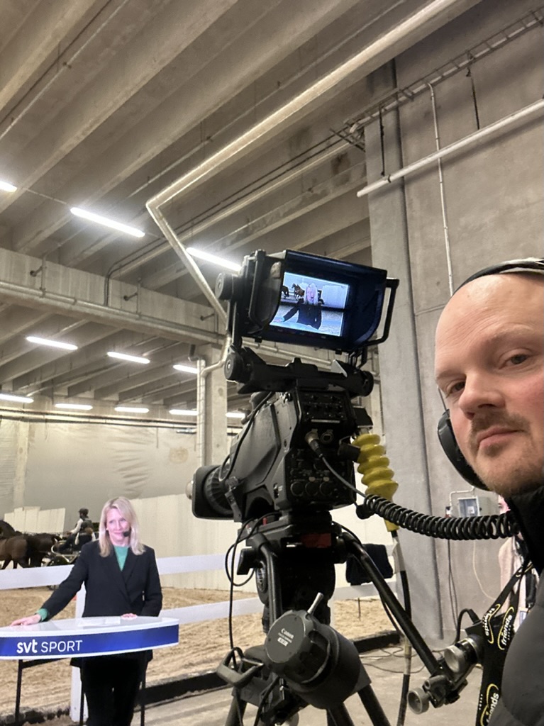 Behind the camera in the SVT Sport studio