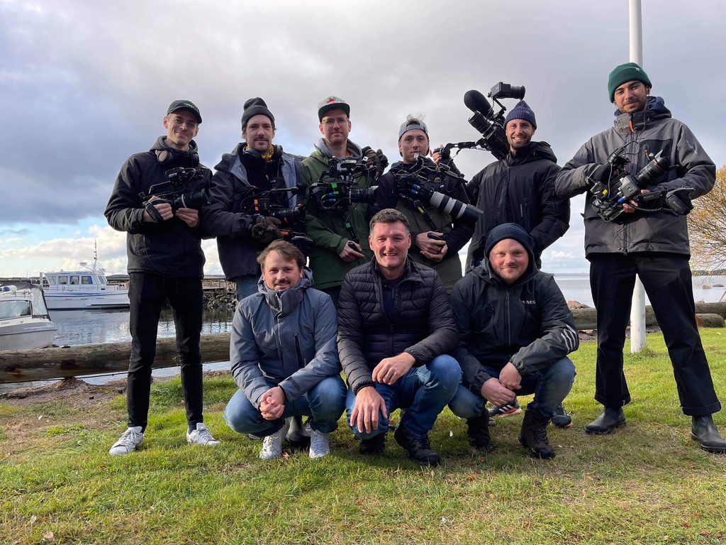 Camera team together on location