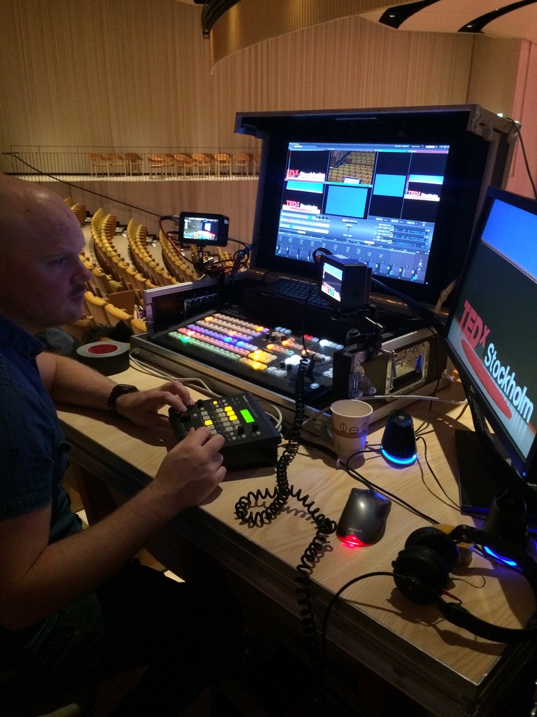 Vision mixing at TEDx Stockholm