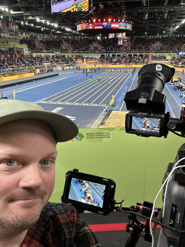 Camera position at the World Athletics Indoor Championships