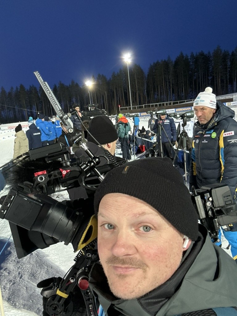 Camera production at an international biathlon event